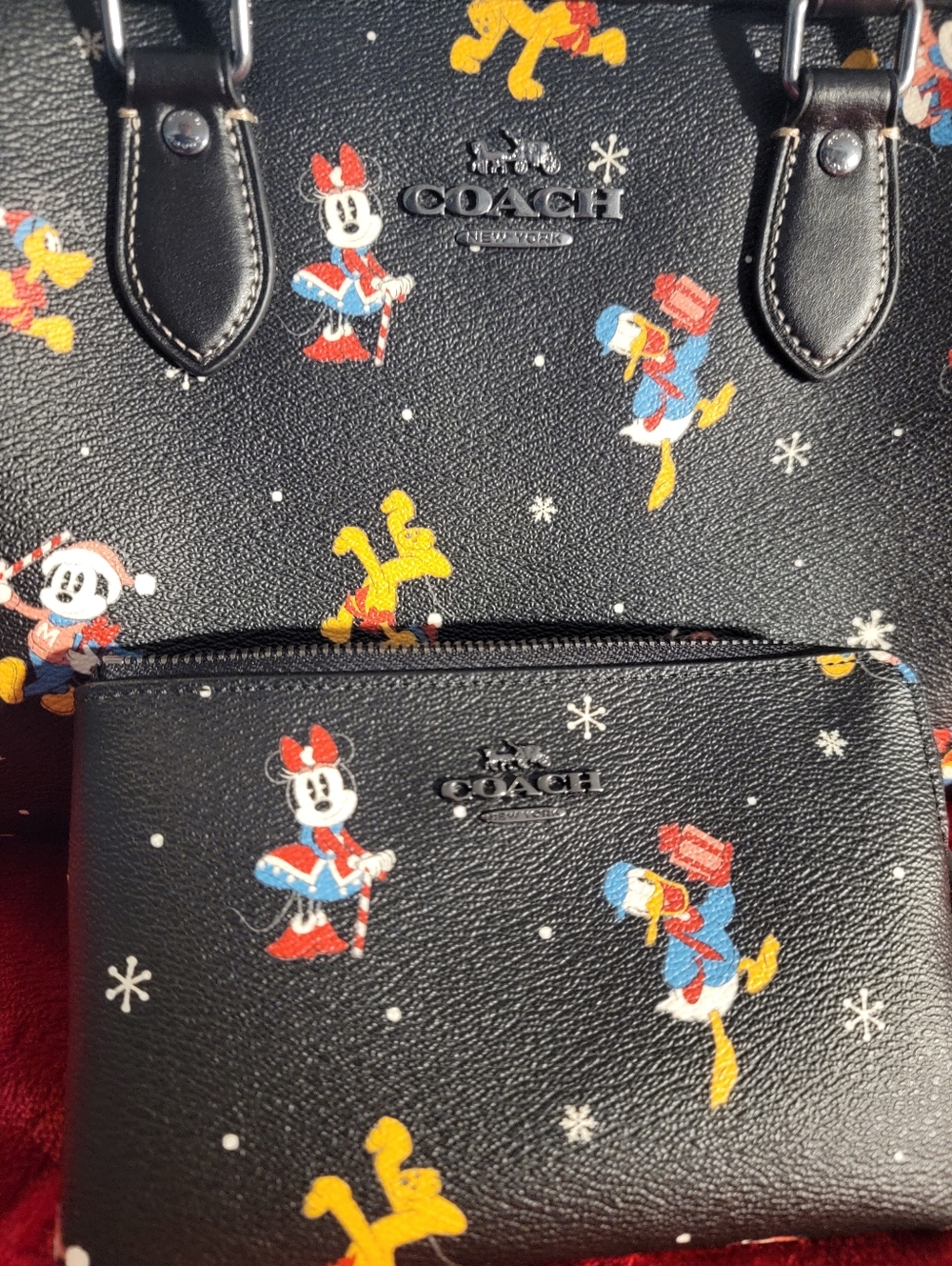 Coach Black Disney Mickey & Friends Mini Satchel with Pouch - Picture 4 of 13